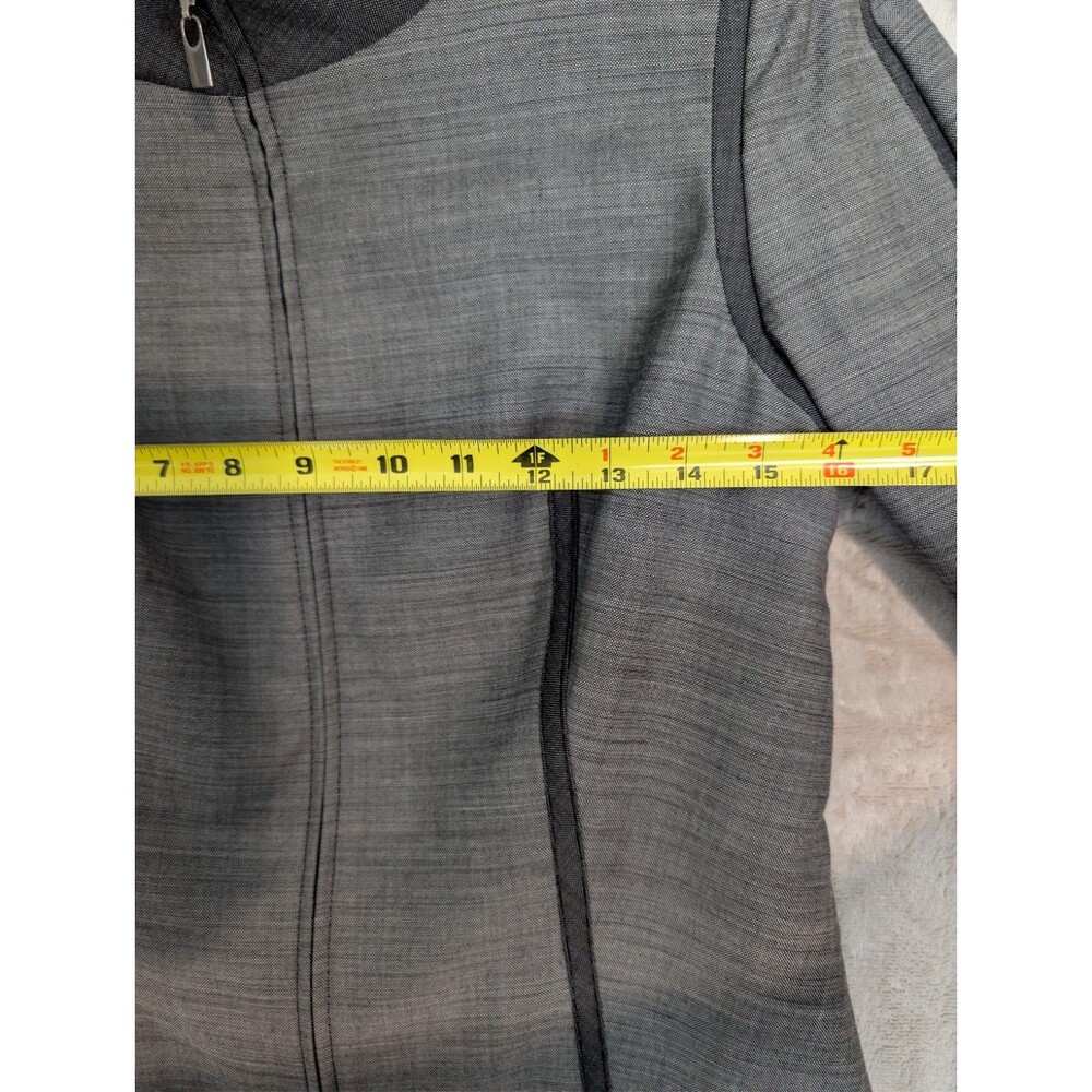 100% Wool Zip Jacket Coat Size 4 Gray Cropped Minimalist Blazer Model Luxury image 10